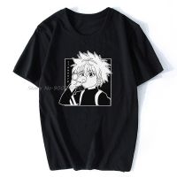 Kawaii Hunter X Hunter Tshirt Men Short Sleeve Killua Zoldyck T-shirt O-Neck Fitted Soft Cotton Anime Manga Tee Shirt Clothes 4XL 5XL 6XL