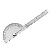Adjustable Arm Protractor Portable Stainless Steel Measuring Tool Clear Scale 0-180 Degrees Angle Finder Goniometer Ruler