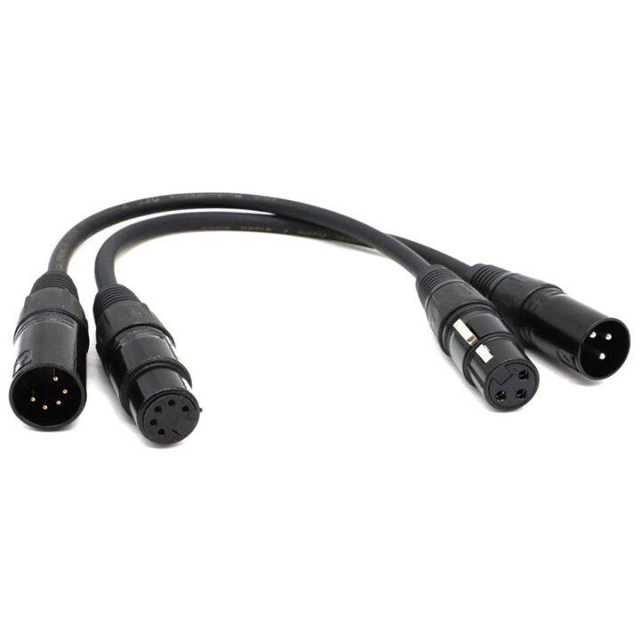 XLR Male 3 Pin to XLR Female 5 Pin & XLR Female 3 Pin to XLR Male 5 Pin
