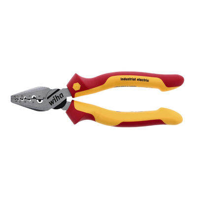 Wiha 32945 7-Inch Insulated Industrial Crimping Pliers