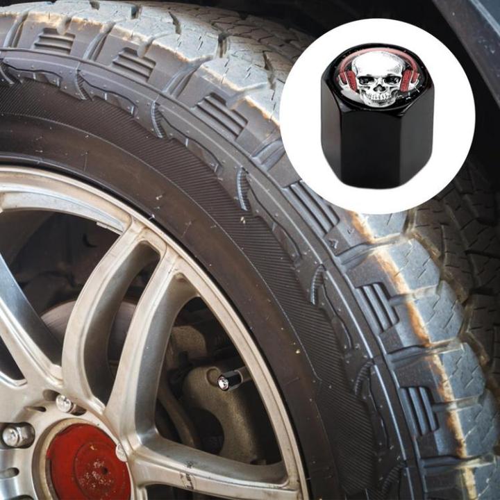 valve-stem-caps-aluminum-alloy-skull-shape-car-valve-caps-4pcs-universal-rustproof-tire-accessories-for-auto-car-automotive-truck-vehicle-expedient