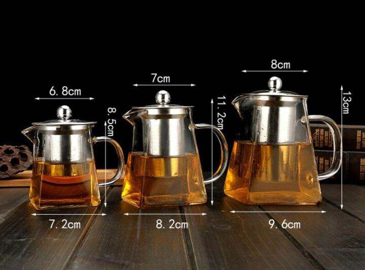 350ml-550ml-750ml-glass-sqaure-teapot-high-temperature-resistant-loose-leaf-flower-tea-coffee-pot-w-infuser-strainer-lid