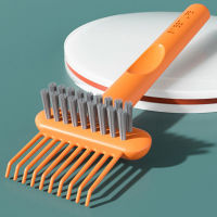 แปรงทำความสะอาด2-In-1Comb,เครื่องมือทำความสะอาดแปรงผม,แปรงหวีผมแบบฝัง,คราดกำจัดแปรงผม,กำจัดฝุ่นผมที่บ้านและร้านเสริมสวย