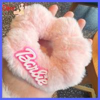 DILER สีทึบทึบ ตุ๊กตาบาร์บี้ scrunchie แฟชั่นสำหรับผู้หญิง ตุ๊กตาผ้าพลัฌ เชือกรัดผม ที่มัดผม หางม้าหางม้า ยางรัดผม สำหรับผู้หญิง