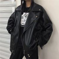 IEFB mens wear 2022 Spring fashion new streetwear Black PU Leather oversize Jacket Loose Zipper Korean hip hop coat 9Y1188