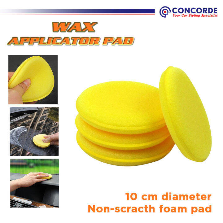 CONCORDE ELEVO FOAM WAX APPLICATOR PAD YELLOW 4P/S Lazada PH