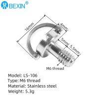 สกรูอุปกรณ์ยึดกล้อง BEXIN M6เกลียวทำจากเหล็กหรือสแตนเลสใช้สำหรับขาตั้งกล้องโมโนพอดสกรูแผ่นปลดเร็ว