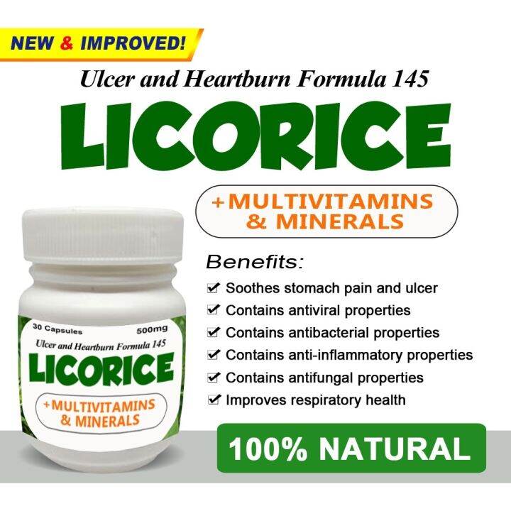 DOK F ULCER AND HEARTBURN FORMULA 145 LICORICE CAPSULES (MAIN) Lazada PH