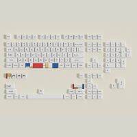 คีย์บอร์ด Mondrian 1เซ็ต,คีย์บอร์ดโปรไฟล์เชอร์รี่ตัวครอบปุ่มคีย์บอร์ดพิมพ์ซับลิเมชัน PBT สำหรับ60% 65% 75% 80% 96 980 104 108คีย์บอร์ดสวิตช์ MX