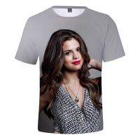 Rholycrown 3D Selena Gomez T-shirt Women Men Short Sleeve Summer T-shirt Print Selena Gomez 3D T Shirt Women Fashion Girls Tops