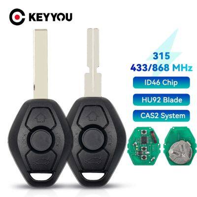 }{: -- “KEYYOU 3ปุ่ม CAS2ระบบ Kunci Remote Mobil สำหรับ BMW 3/5 7 Series 315/433/868 Mhz พร้อม HU58ชิป ID46-7953/ใบมีด HU92