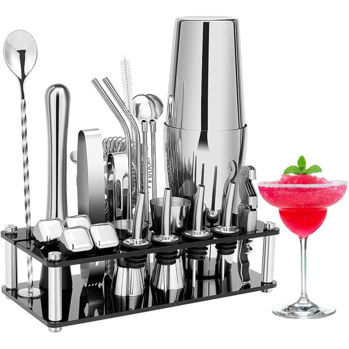 23pcs-ค็อกเทล-shaker-550-750-ml-jigger-ชุดบาร์เทนเดอร์cocktail-shaker