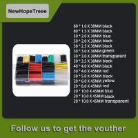 NewHopeTreee 580pcs Heat Shrink tubing ฉนวนกันความร้อนหลอด2:1ชุดสายไฟ