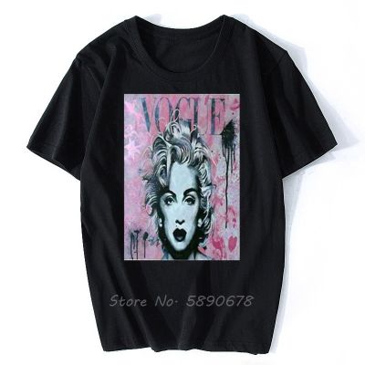 T-shirt ใหม่ เสื้อยืดลําลอง ผ้าฝ้าย แขนสั้น พิมพ์ลายนักร้อง Madonna เซ็กซี่ แฟชั่นสําหรับผู้ชาย และผู้หญิงS-5XL  AUAF