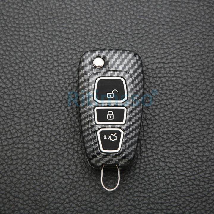 dfthrghd-carbon-abs-car-key-casecar-for-ford-focus-2-3-mk3-st-rs-ecosport-fuga-escape-fiesta-fold-fey-3-button-auto-key-shell-chain