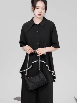 XITAO Dress Casual Women False Two Pieces Shirt Dress