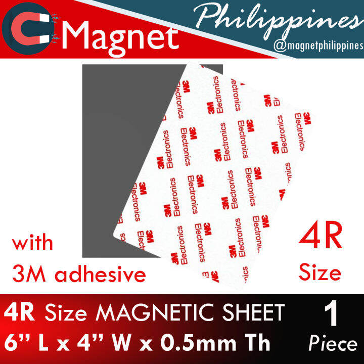 4R Size Magnetic Sheet Flexible Rubber Magnet with 3M Adhesive 6