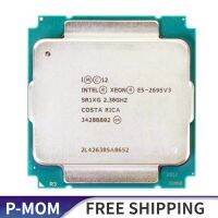 ใช้เกือบใหม่ Intel Xeon E5 E5 V3 2695V3 SR1XG 2.3GHz 14-Cores 35M LGA 2011-3 E52695V3 E5-2695 V3เดสก์ท็อปเซิร์ฟเวอร์