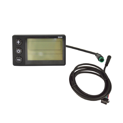 S866 Electric Bike LCD Display Electric Scooter Display Meter Control Panel with Waterproof Plug and Waterproof Line