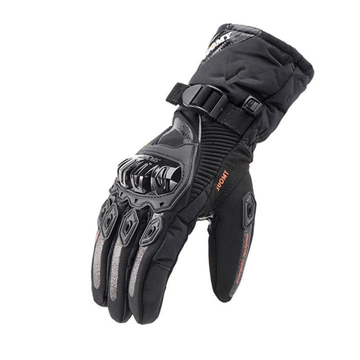 2021Winter Motorcycle Gloves Warm Touch Screen Gloves Waterproof Motorbike Gloves Hard Knuckle Protection Cycling Outdoor Gloves