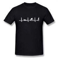 Summer Fashion Men Shirt Triathlon Heartbeat Love T Shirt Short Sleeve Cotton T-shirt Tops Tee Triathlon T Shirts  EP1X