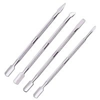 1 Pc Stainless Steel Dual Nails Art Cuticle Pusher for a Manicure Tool Remover Dead Skin Trim Nail Accessories Peels Off