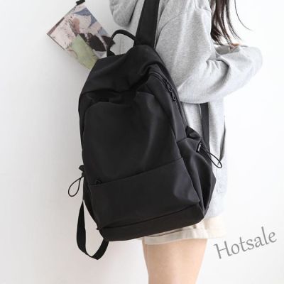 【hot sale】✽▲ C16 【Ready stock】Schoolbag female Mori Korean ins style large capacity solid color backpack simple and versatile fashion