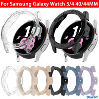 เคสปกป้องหน้าจอสีน้ำเงินสำหรับ Samsung Galaxy Watch 4 Watch 5 Watch5 40Mm/44Mm เปลือกกรอบกันชนฝาครอบป้องกันที่มีสเกล