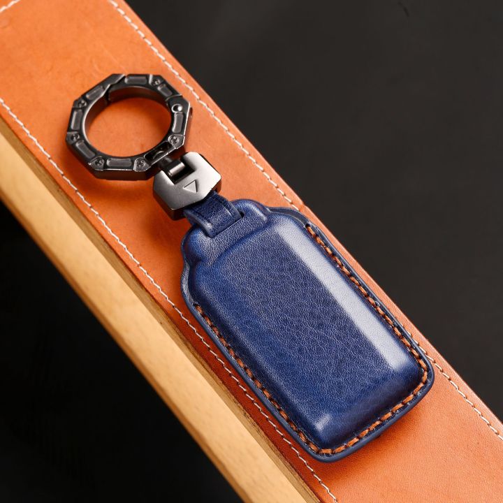 car-key-cover-for-mitsubishi-outlander-2021-eclipse-cross-asx-pajero-lancer-ex-keyring-shell-case-genuine-leather-fob-protector