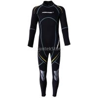 บุรุษ Wetsuits J Umpsuit เต็มร่างกาย5มิลลิเมตร N Eoprene คลุมด้วยผ้าชุดประดาน้ำชุดว่ายน้ำสำหรับกีฬาทางน้ำเรือคายัคดำน้ำดูปะการัง