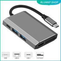 GYHTEP SHOP การ์ดรีดเดอร์ USB คอมพิวเตอร์ขยาย3.0 PD ชาร์จ USB C HUB แท่นวางมือถือ4K HDMI Type-C Splitter