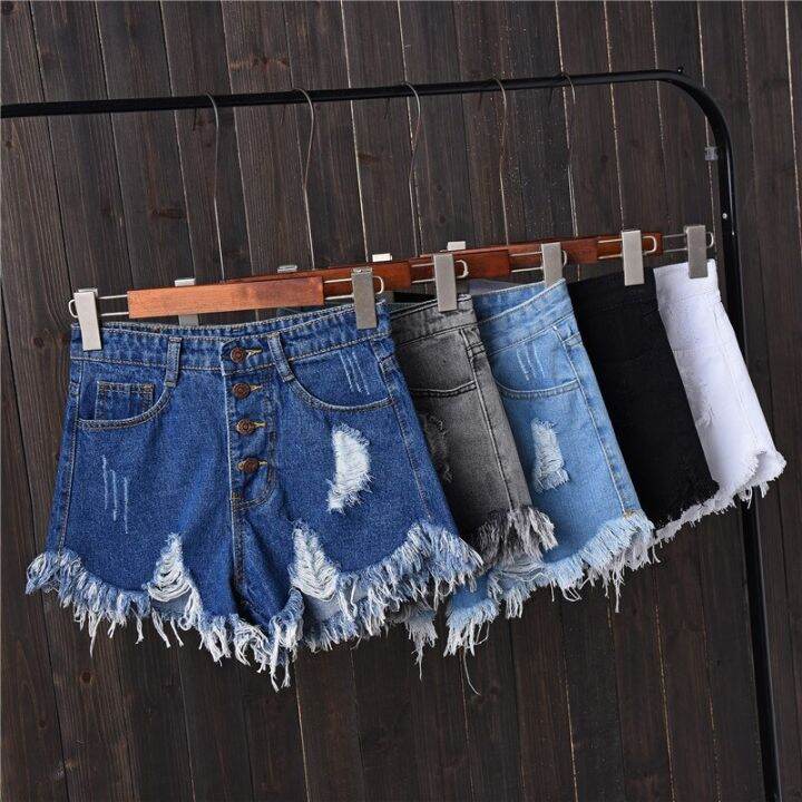 vintage-ripped-hole-fringe-5-colors-denim-shorts-women-casual-korean-jeans-shorts-2022-summer-girl-hot-shorts