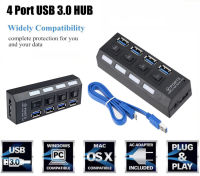 ช่องต่อUSB 3.0 Hub Combo Splitter 4 Port ON/OFF