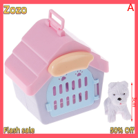 Zozo ✨Ready Stock✨ บ้านตุ๊กตาแสดงฉากบ้านสุนัขบ้านสุนัขของเล่นกรงสัตว์เลี้ยง