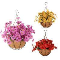 Artificial Hangings Baskets with Flowers Realistic Artificial Flowers Hangings Flower Baskets Realistic Artificial Hangings Plants for Outdoor Indoor Patio Lawn Garden Decor intensely