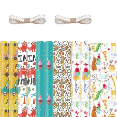 10Pcs Wrapping Paper Sheets for Kids,Birthday Party Wrapping Paper Gift Wrap Papers,Present Gift Wrapping Paper