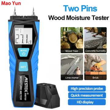 Orange 0-99.9% Two Pins Digital Wood Moisture Meter Paper Humidity Tester  Wall Hygrometer Timber Damp Detector