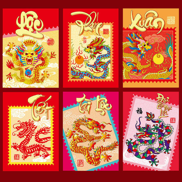 [Kitsmall] 2024 CNY Dragon Year Vietnamese Red Envelope Creative ...