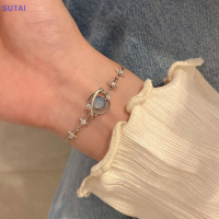 ?【Lowest price】SUTAI กำไลข้อมืออวกาศโอปอลสุดหรูสไตล์เกาหลีสำหรับผู้หญิงกำไลข้อมือเซอร์คอนสตาร์ไลท์ประณีตของขวัญสำหรับงานปาร์ตี้