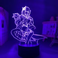 ๑ Led Night Light Honkai Impact 3rd Elysia for Child Bedroom Decoration Nightlight Birthday Gift RGB Color Changing Lamp Gaming