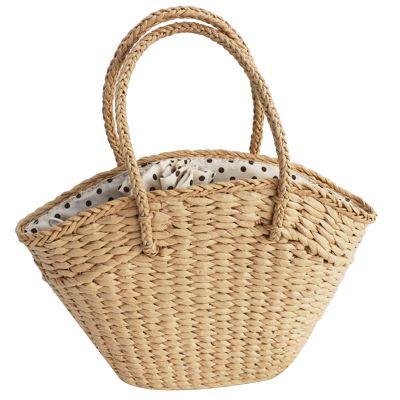 Womens Wicker Woven Shoulder Bag Beach Straw Large-Capacity Portable