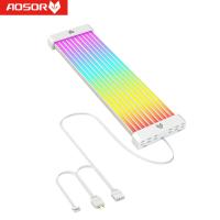 COOLMOON AOSOR 56 LED Light Flexible RGB Light Strip ARGB AURA SYNC Atmosphere Lamp For 24PIN Motherboard Computer PC Case Chass