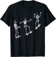 Funny Skeleton Skateboard Shirt T-Shirt Tops T Shirt Company Leisure Cotton Mens T Shirts Leisure