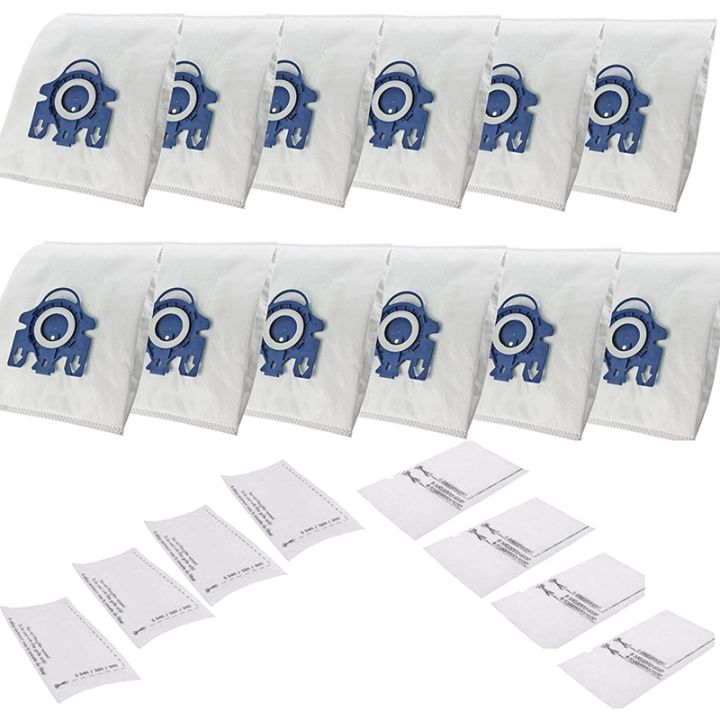 12-vacuum-cleaner-bags-8-filters-compatible-with-hyclean-miele-gn-3d-10408410-classic-c1-efficiency-vacuum-cleaner-bags