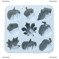 Star แม่พิมพ์ซิลิโคนสำหรับอบฟักทองทรงผลไม้โอ๊คแม่พิมพ์ซิลิโคน9ช่องแม่พิมพ์สำหรับช็อคโกแลตน้ำตาลแบบทำมือ