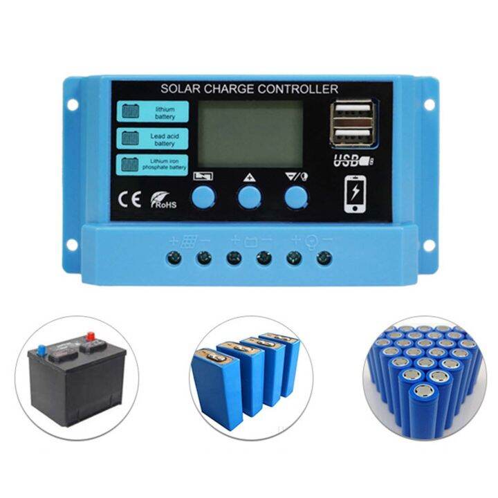 CW10A 20A 30A MPPT Solar Charger Controller 12V 24V Panel Charger Regulator Lifepo4 Lithium