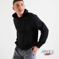 เสื้อแขนยาวแบบสวมหัวใส่ฝึกออกกำลังกาย เสื้อฮู้ดออกกำลังกาย Mens Breathable Essential Fitness Hoodie