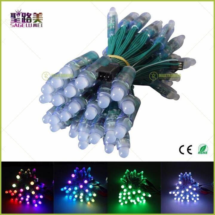 50pcs-unit-dc5v-ws2811-led-pixel-moduleblack-green-white-rgb-wire-string-lights-christmas-holidayaddressableip68-waterproof