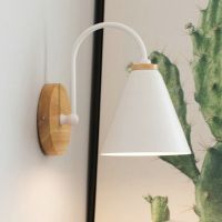 LED Bedside Wall Lamp Nordic Wood Leather Belt Hanging Sconces For Bedroom Study Living Room Modern Home Indoor Decorative Light