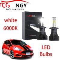 หลอดไฟหน้า LED 6000K สีขาว สําหรับ Ford Fiesta MK7 MK8 2009-2016 1 คู่